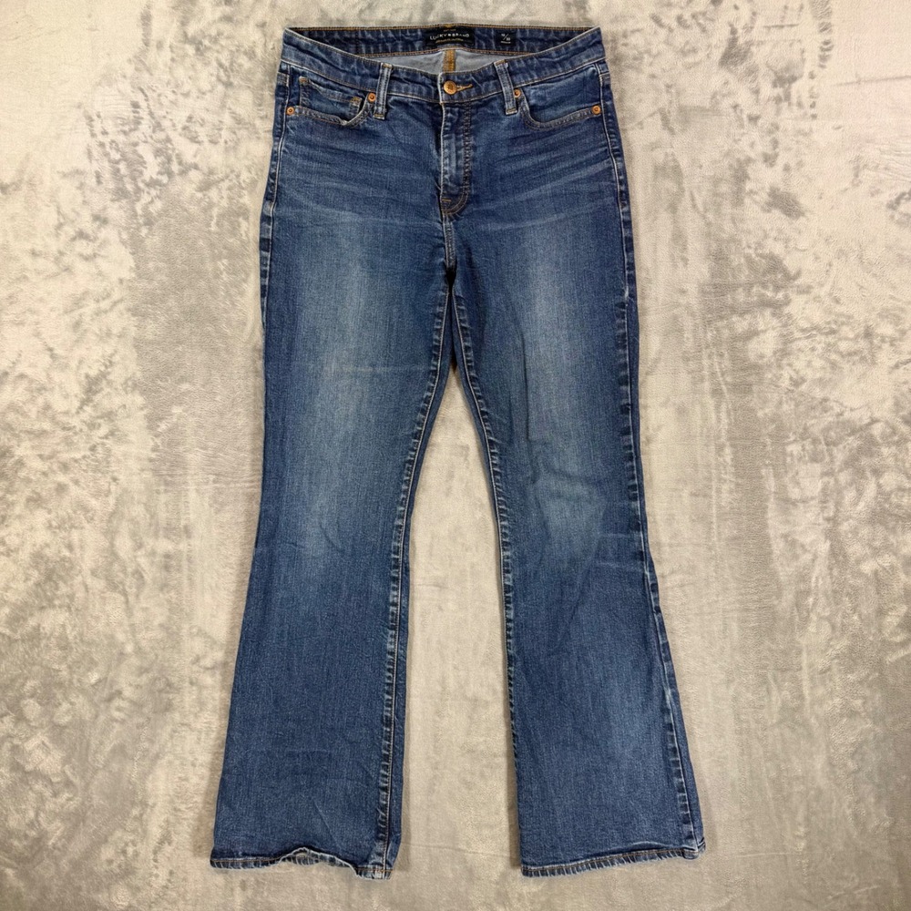 Lucky Brand Ava Flare Jeans Women's Size 10/30 Blue Medium Wash Stretch Denim